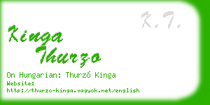kinga thurzo business card